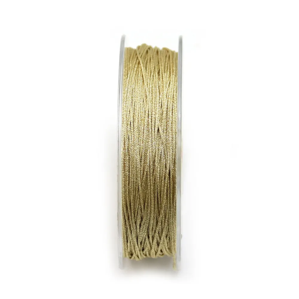 Light beige and glitter polyester thread, 0.8mm x 29m