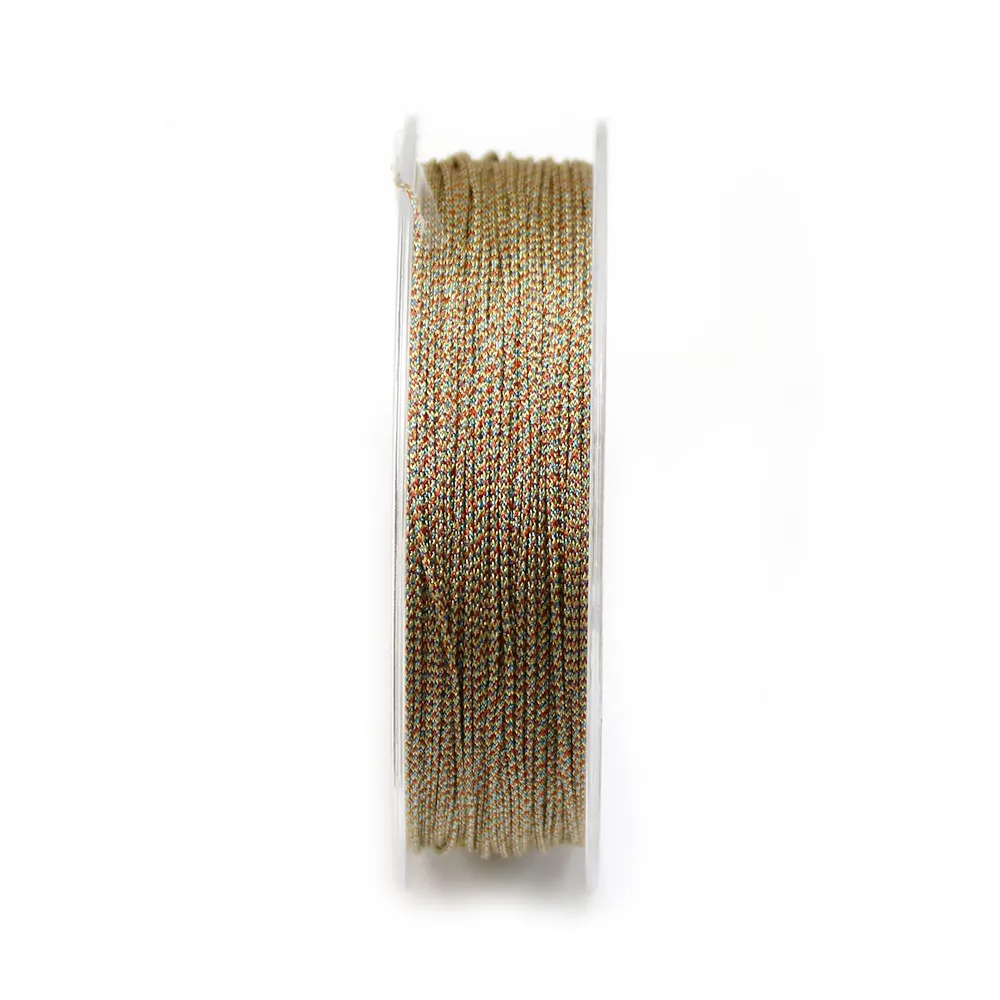 Fil polyester de couleur multicolore et pailleté 0.8mm x 29m