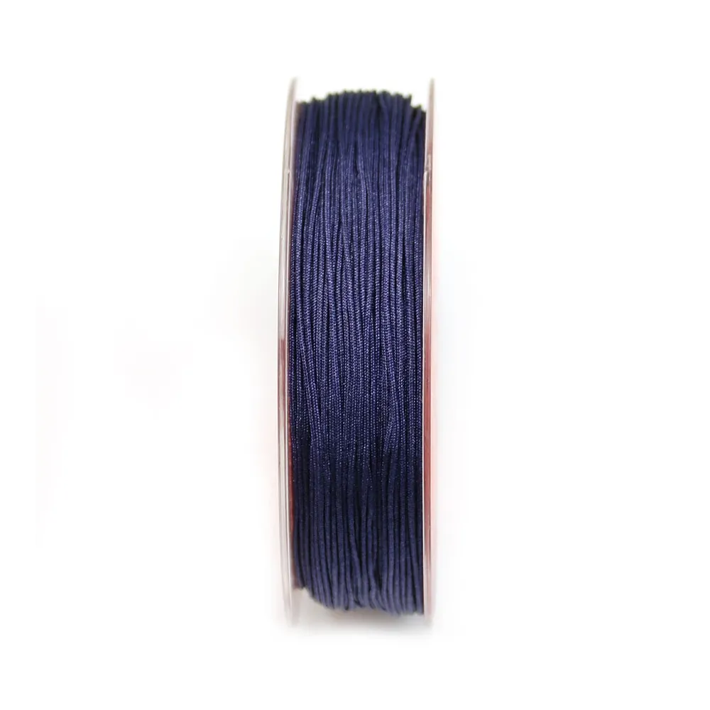 Fil polyester de couleur bleu nuit, 0.8mm x 30m