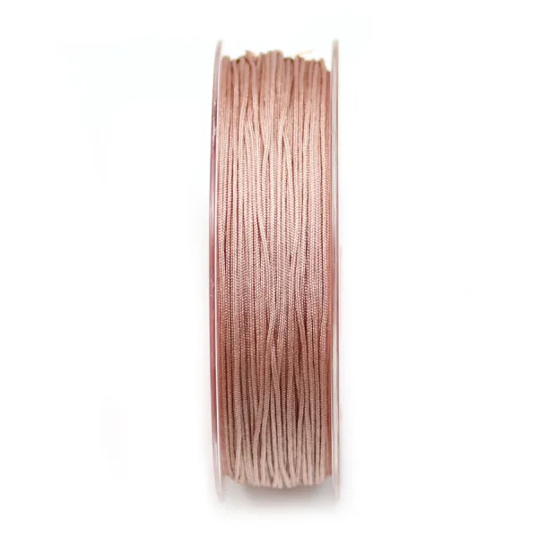 Thread on polyester, in powdery pink color, 0.8mm x 30m