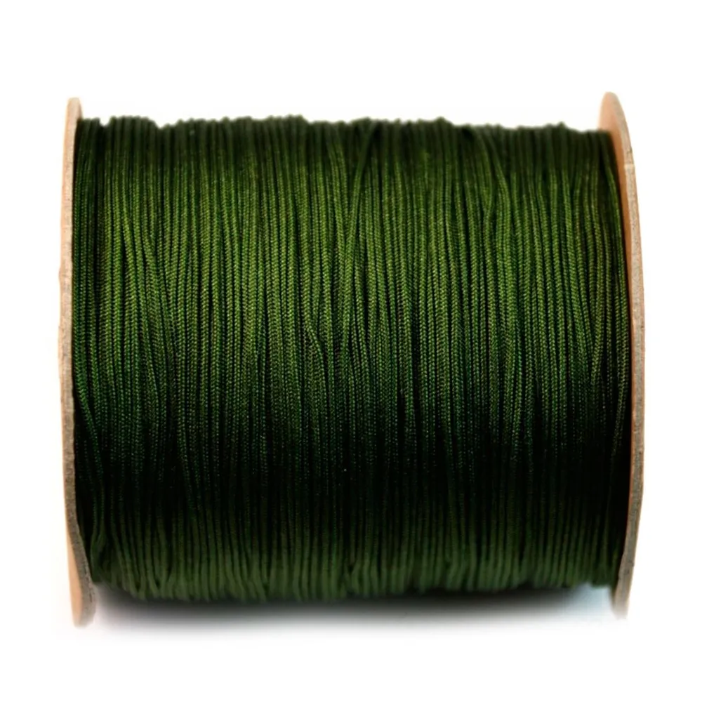 Fil polyester vert kaki foncé 1mm x 2m