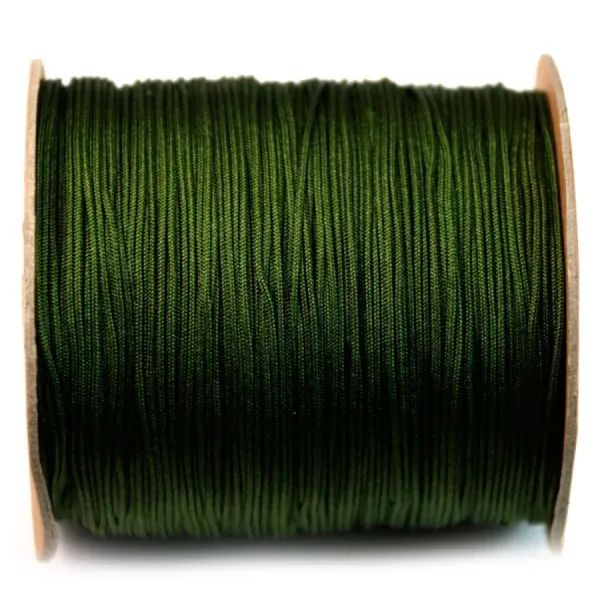 Drak khaki green thread polyester 1mm x 250 m