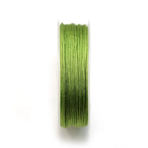 Fil polyester vert mousse irisé x 15m