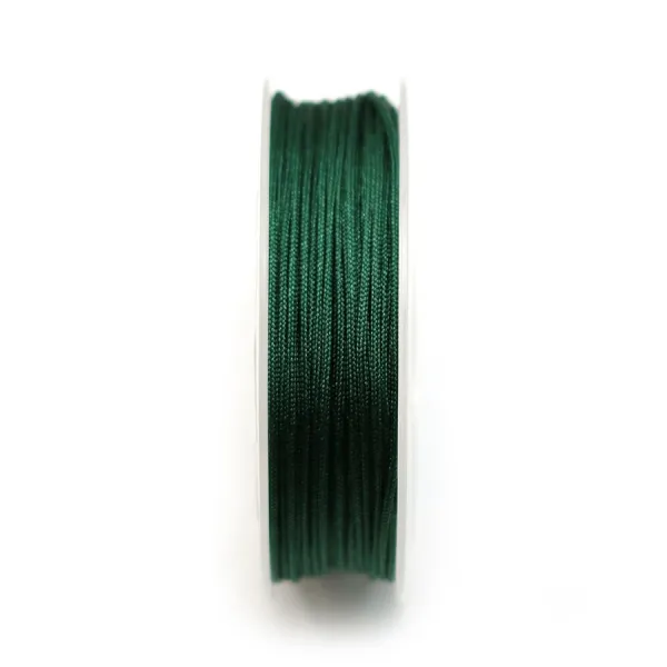 Fil polyester vert sapin irisé x 15m
