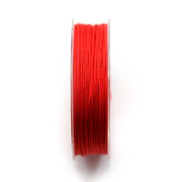 Fil polyester rouge 0.8mm x 29m