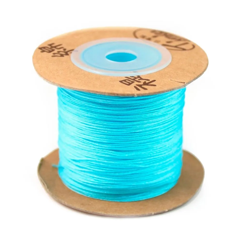 Fil polyester bleu turquoise 0.5 mm x 5m