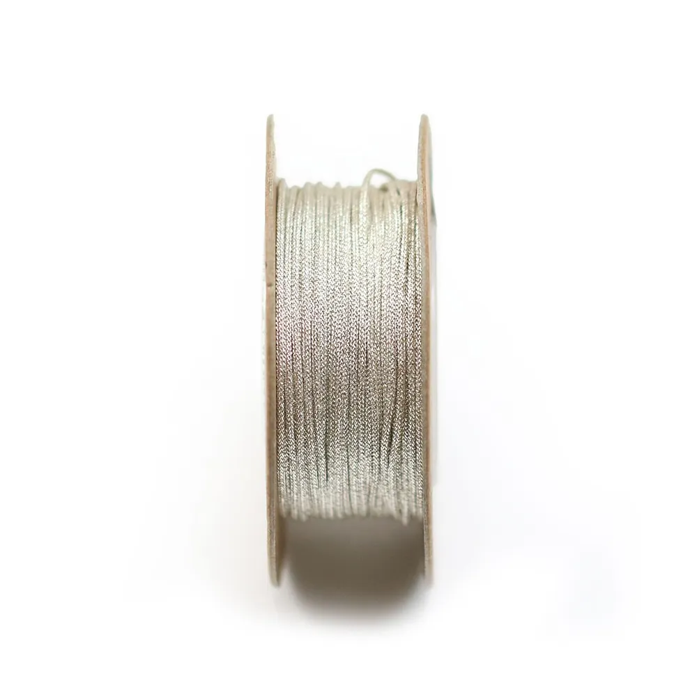 Thread silvery polyester 1mm x 18m