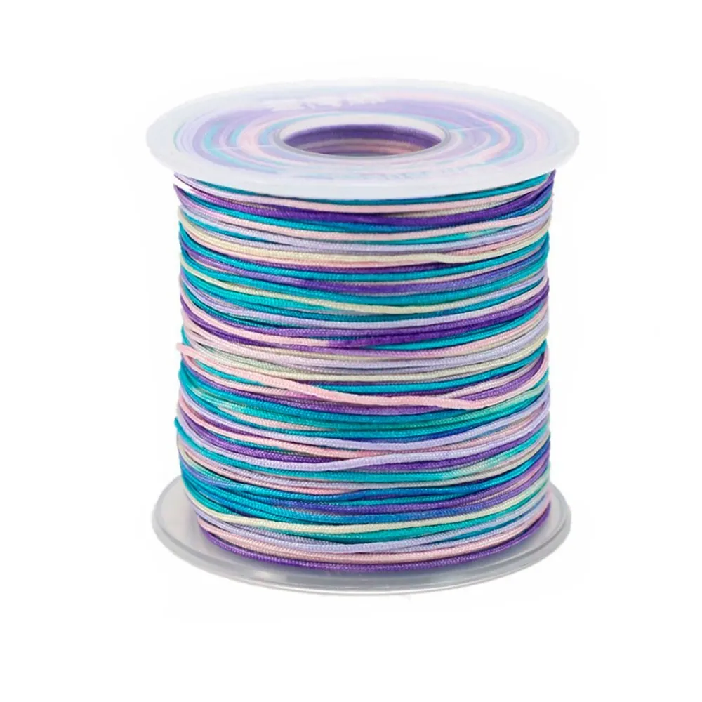 Fil polyester multicolore ton violet  0.8 mm x 5m