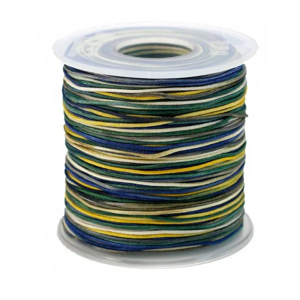 Fil polyester multicolore ton gris kaki 0.8 mm x 5m