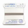 Fil power nylon avec aiguille inclus, de couleur grise x 2m