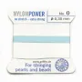 Nylon power wire with needle included, in turquoise color x 2m