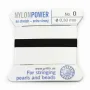 Fil power nylon avec aiguille inclus, de couleur noire x 2m