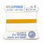 Fil power nylon avec aiguille inclus, de couleur moutarde x 2m