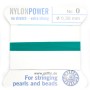 Nylon power wire with needle included, in garnet color x 2m