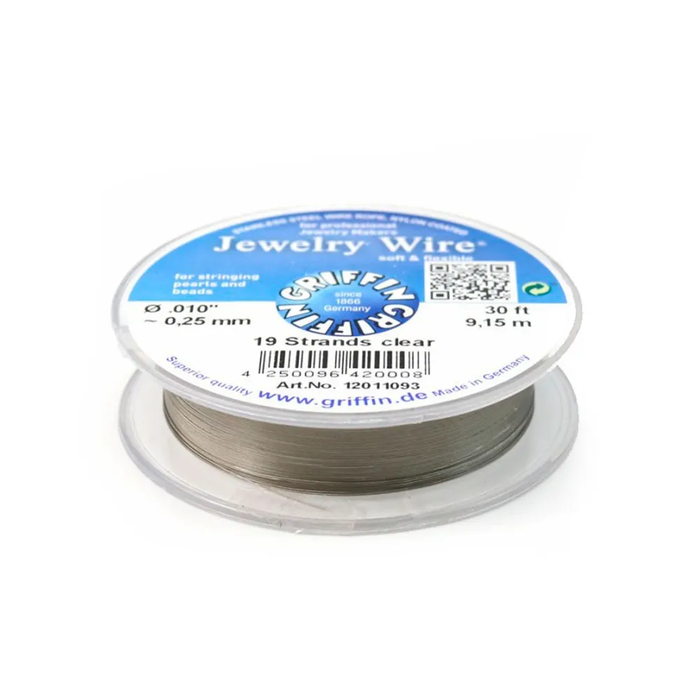 Fil cablé 19 brins gainé nylon 0.25mm x 9.15m