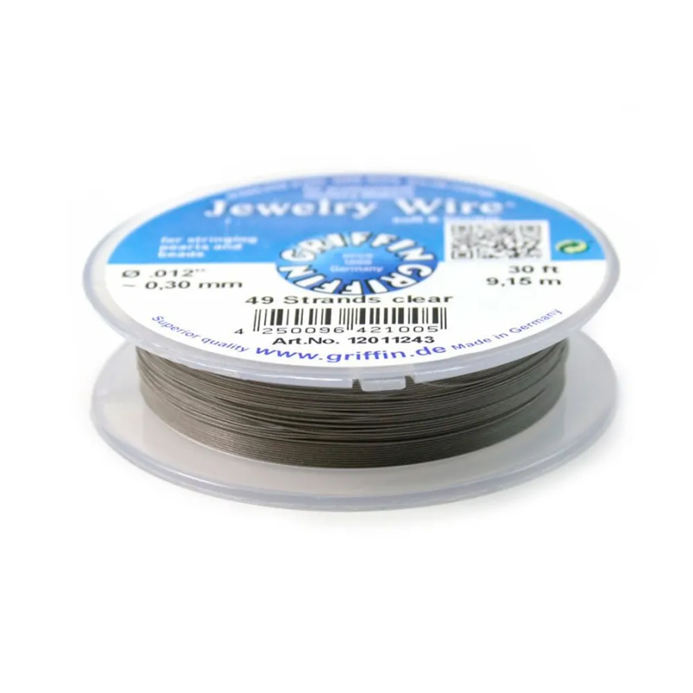 Fil cablé 49 brins gainé nylon 0.3mm x 9.15m