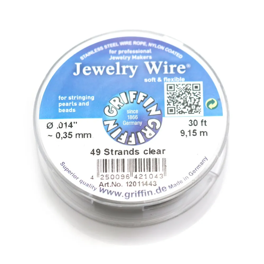 Fil cablé 49 brins gainé nylon 0.35mm x 9.15m