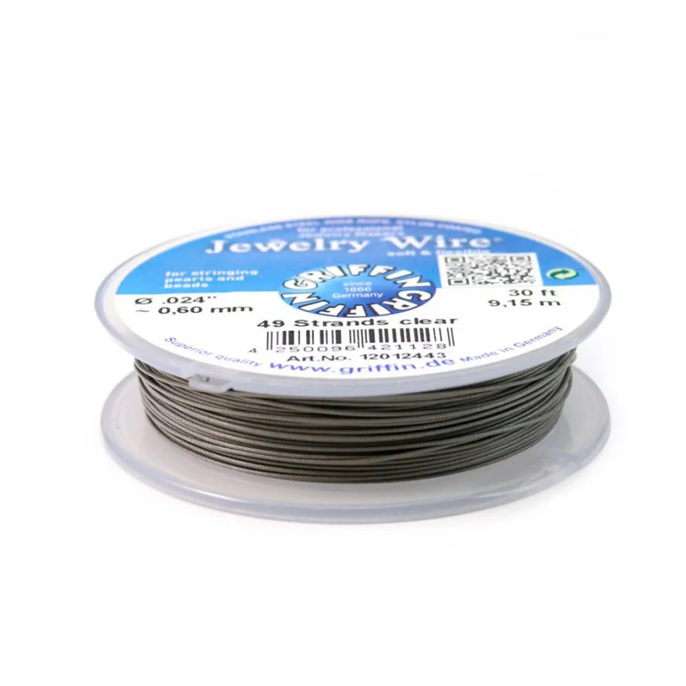 Fil cablé 49 brins gainé nylon 0.6mm x 9.15m