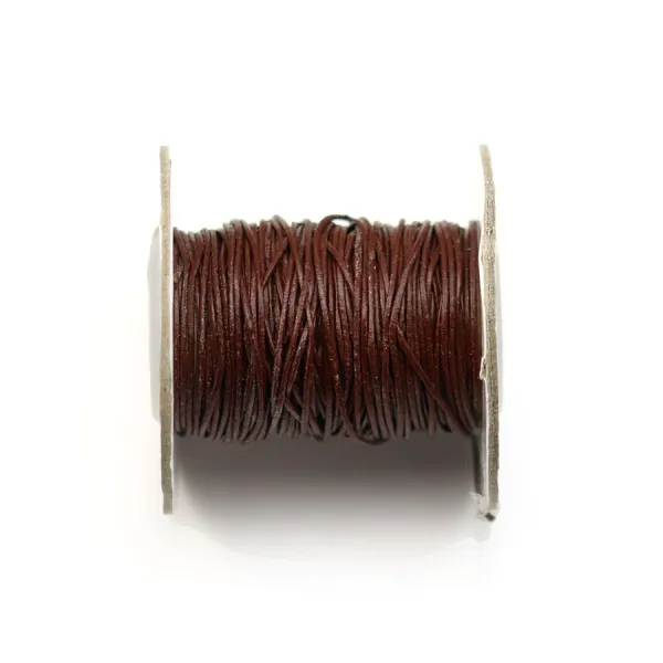 Fil en cuir chocolat 1.0mm  x 1m