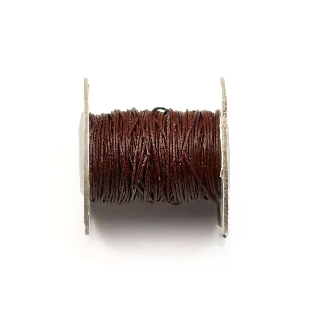 Fil en cuir chocolat 1.0mm  x 1m
