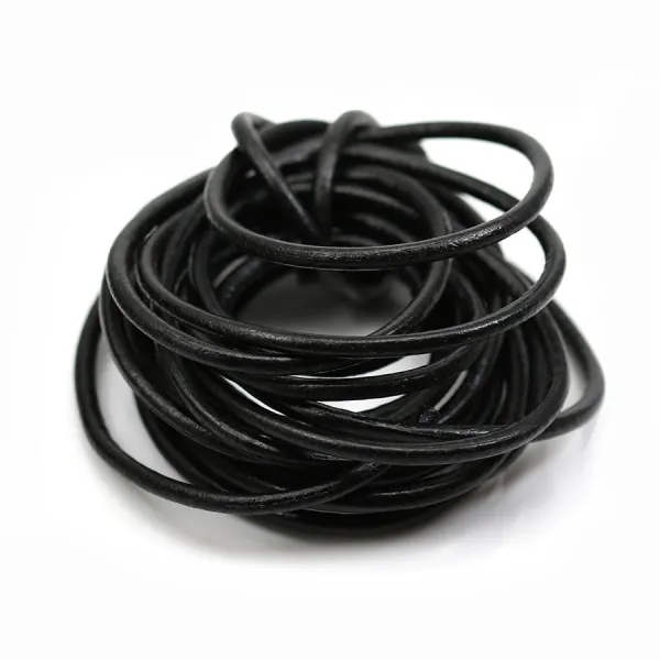 Fil leather black 1.0mm x 1m