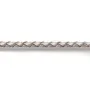 Cordon cuir tressé gris claire 3.0mm x 50cm