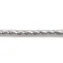 Silver metallized Braided leather cord 3.0mm  x 50cm