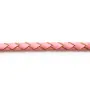 Cordon cuir tressé Rose 3.0mm x 50cm