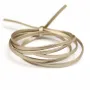Cuir synthétique, de forme plate, de couleur champagne, 3mm x 90cm