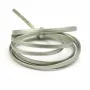 Cuir synthétique, de forme plate, de couleur gris vert, 3mm x 90cm