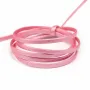 Cuir synthétique, de forme plate, de couleur rose claire, 3mm x 90cm