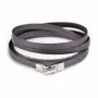 Synthetic leather, in flat shape, in iridescent plum color, 5mm x 90cm