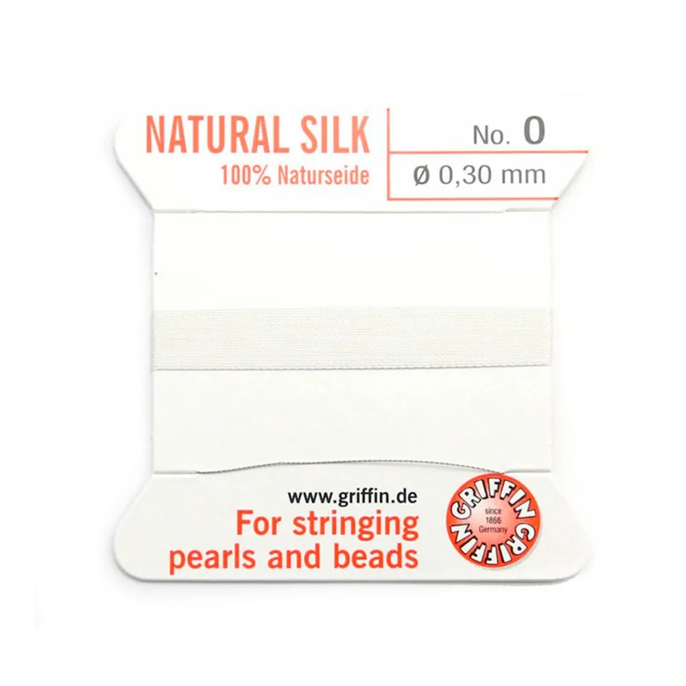 Fil du soie 0.3mm blanc x 2m