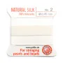 Fil du soie 0.45mm blanc x 2m