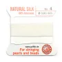 Fil du soie 0.6mm blanc x 2m
