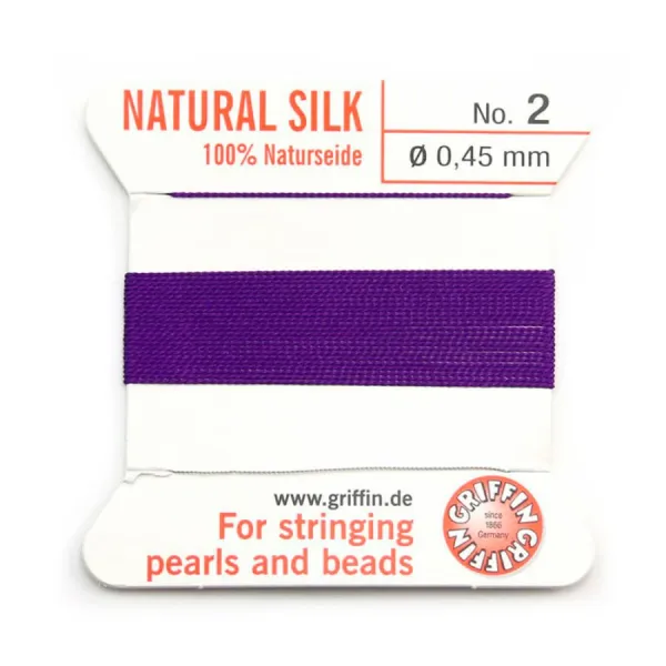 Fil du soie 0.45mm améthyste x 2m