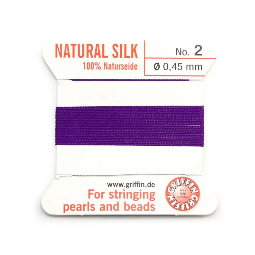 Fil du soie 0.45mm améthyste x 2m