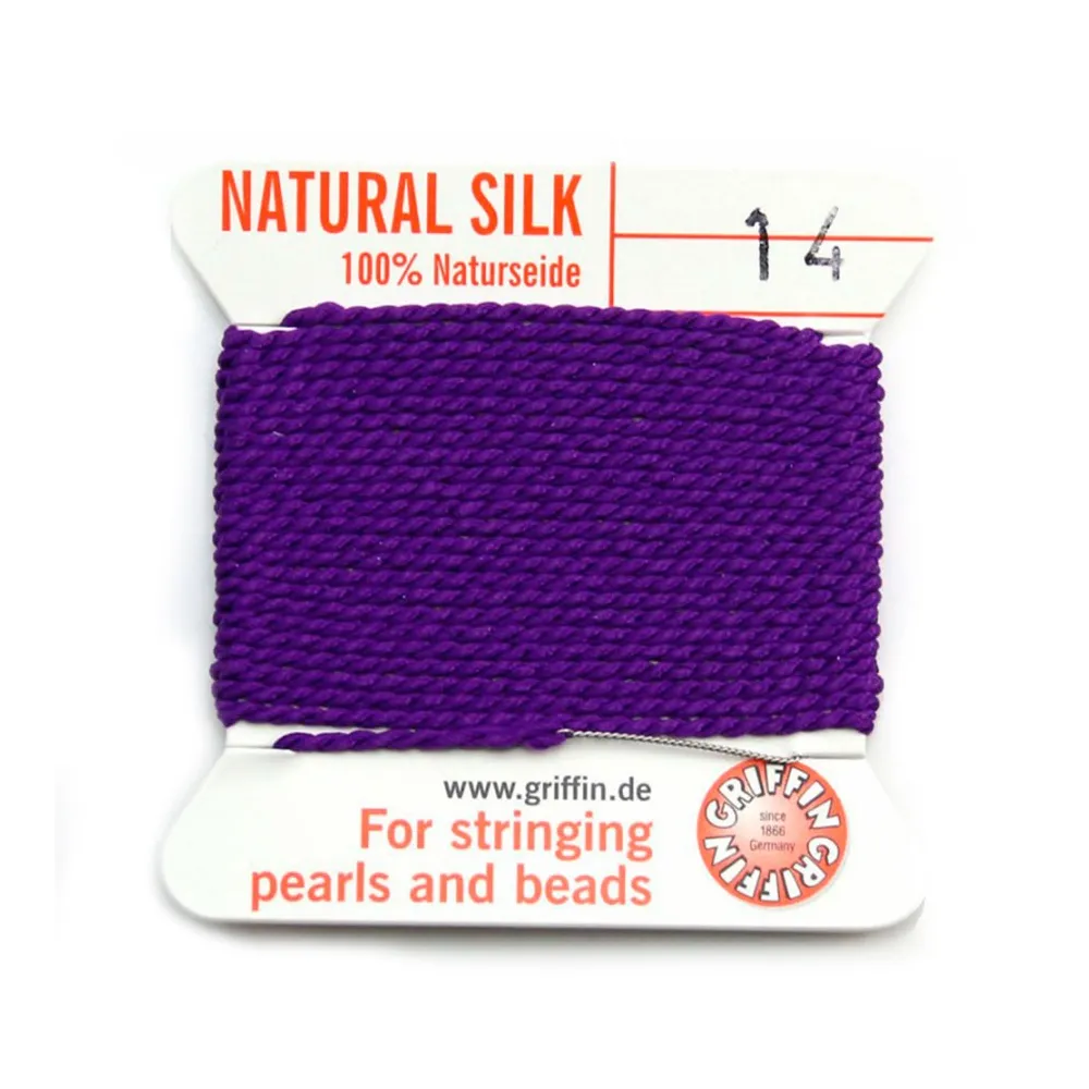Fil du soie 1.02mm améthyste x 2m