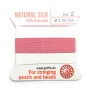 Fil du soie 0.45mm rose foncé x 2m