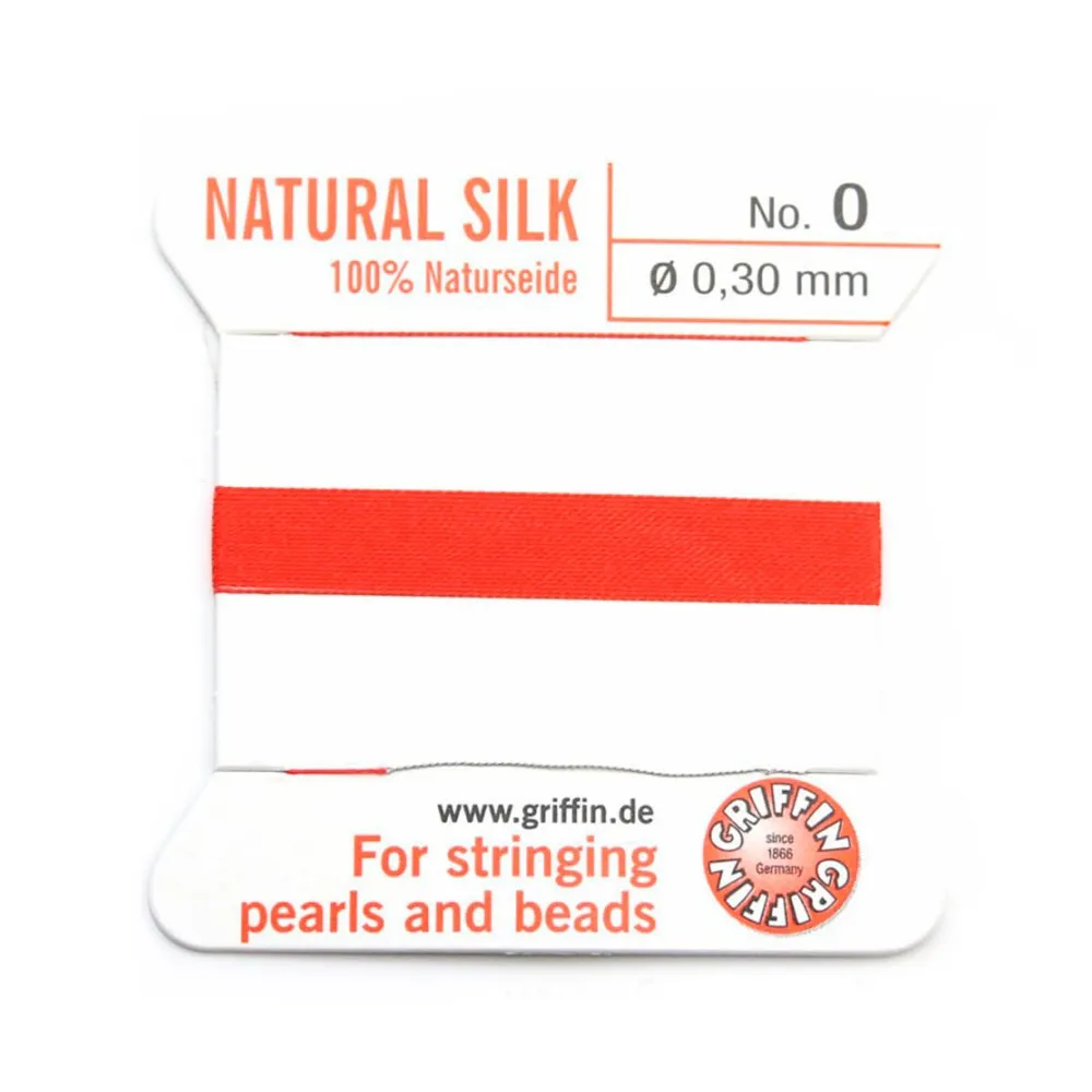 Fil du soie 0.3mm corail  x 2m