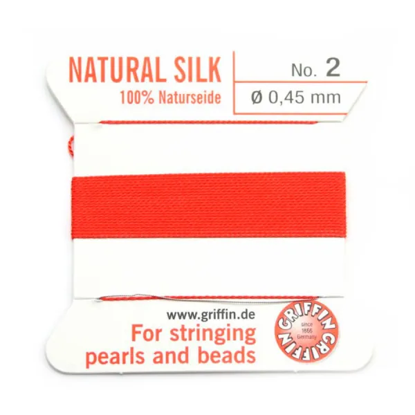 Fil du soie 0.45mm corail x 2m