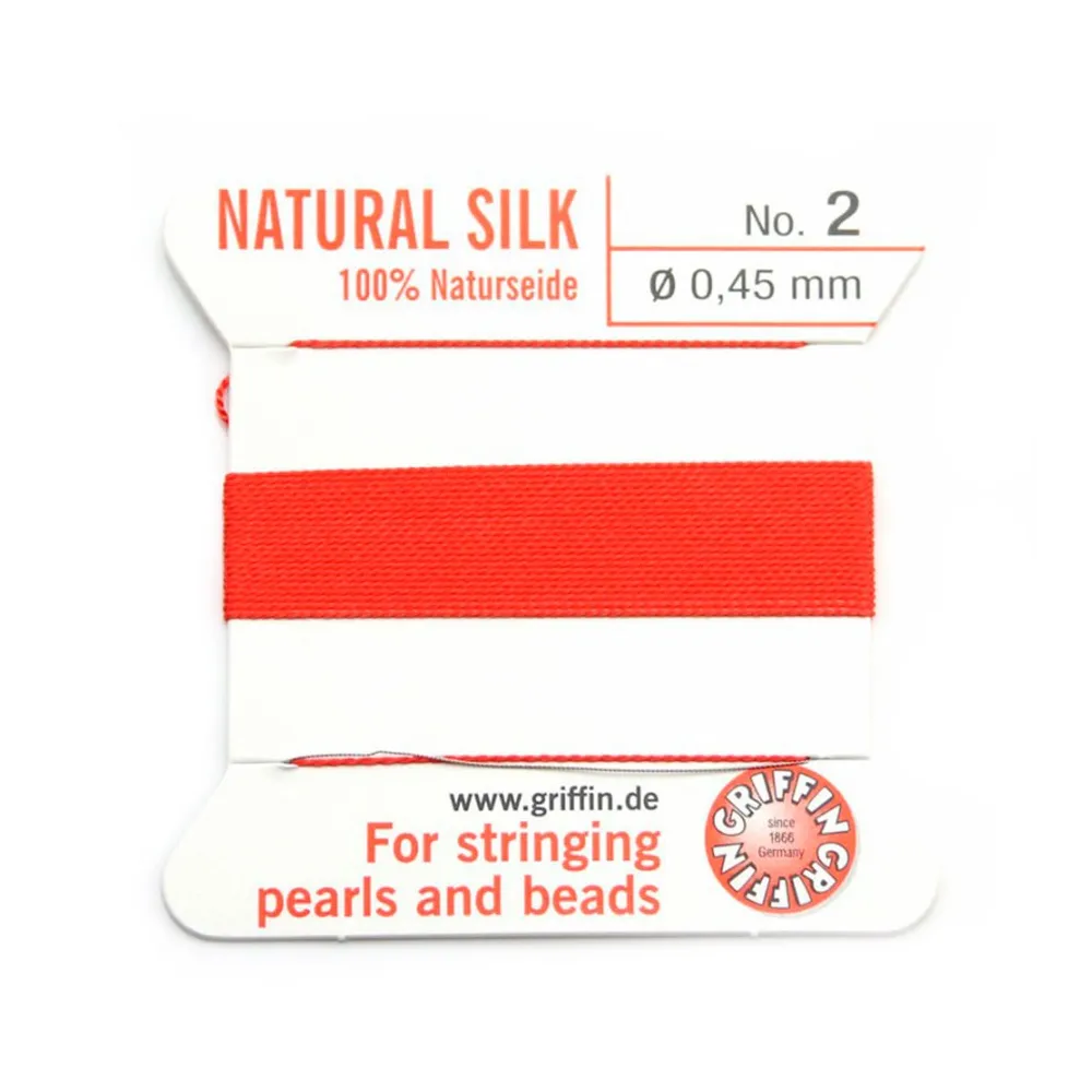 Fil du soie 0.45mm corail x 2m