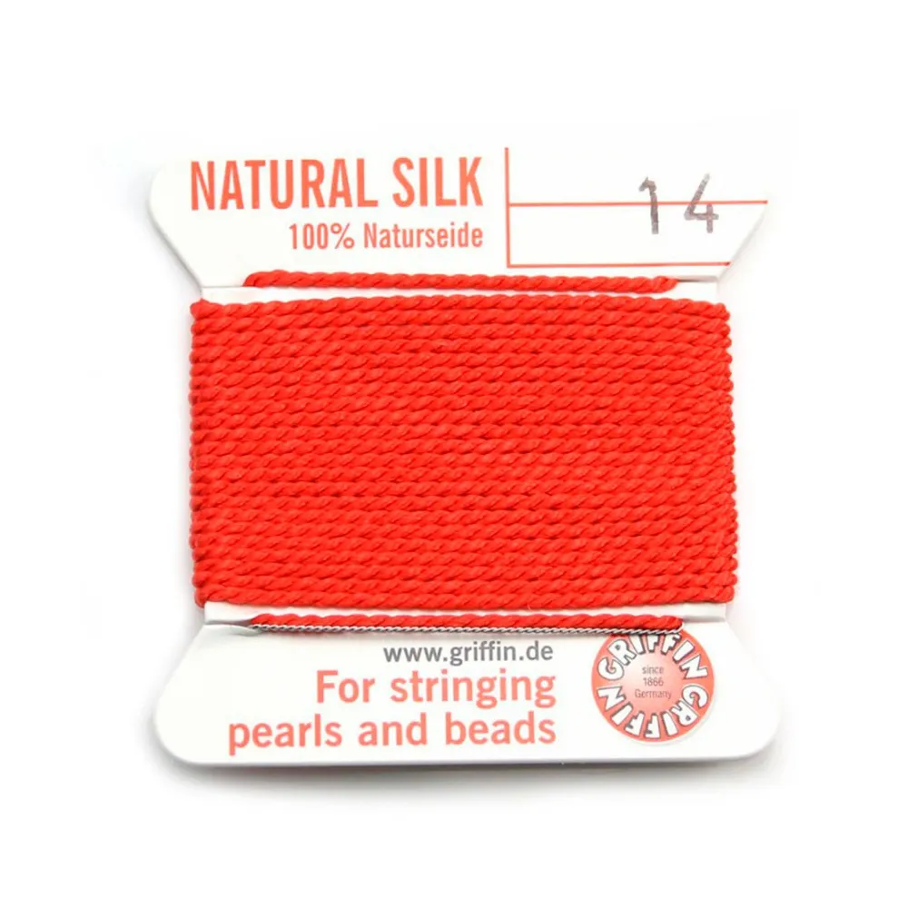 Fil du soie 1.02mm corail x 2m