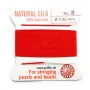 Fil du soie 0.8mm rouge x 2m