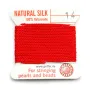 Fil du soie 1.02mm rouge x 2m