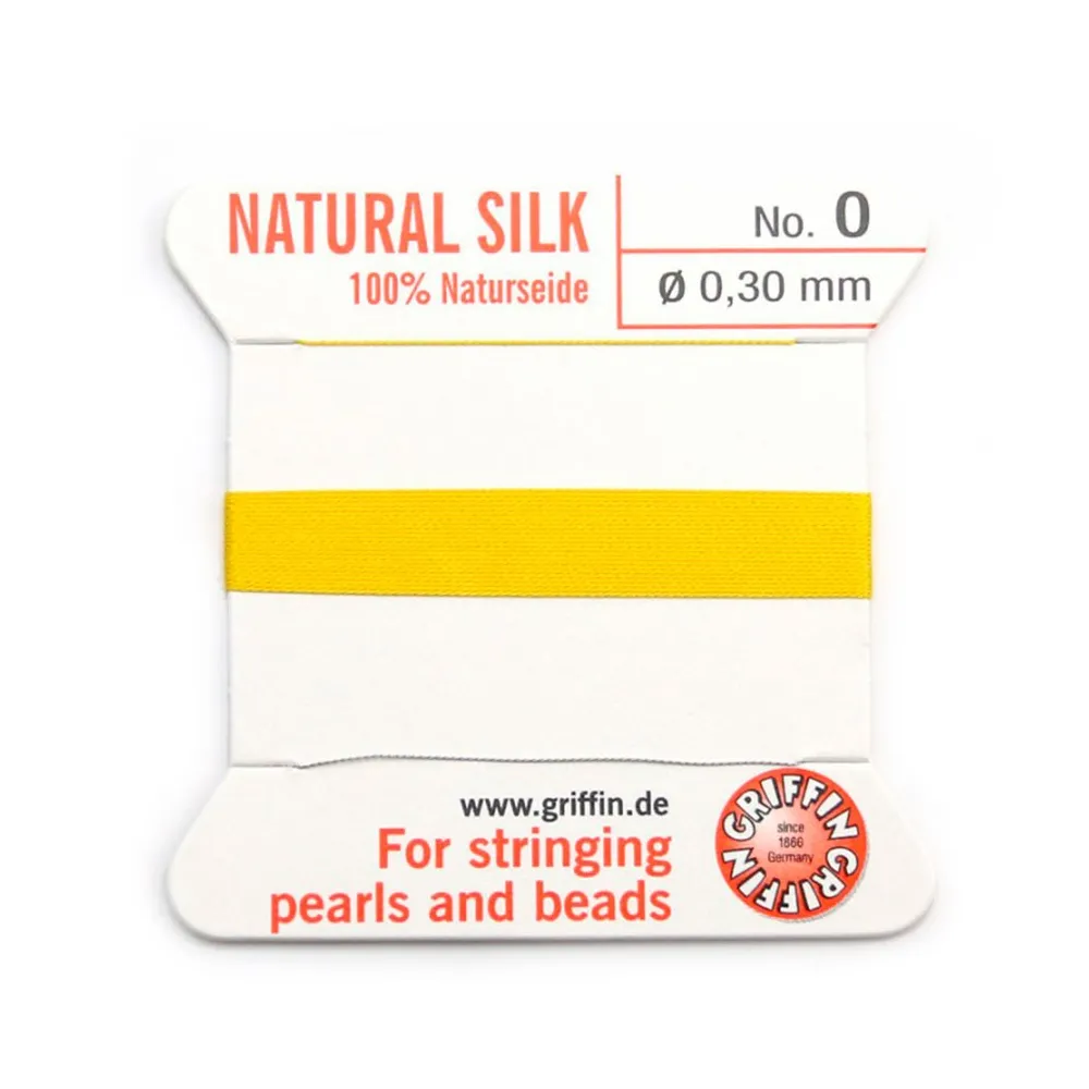 Fil du soie 0.3mm jaune x 2m