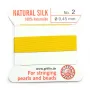 Fil du soie 0.45mm jaune claire x 2m