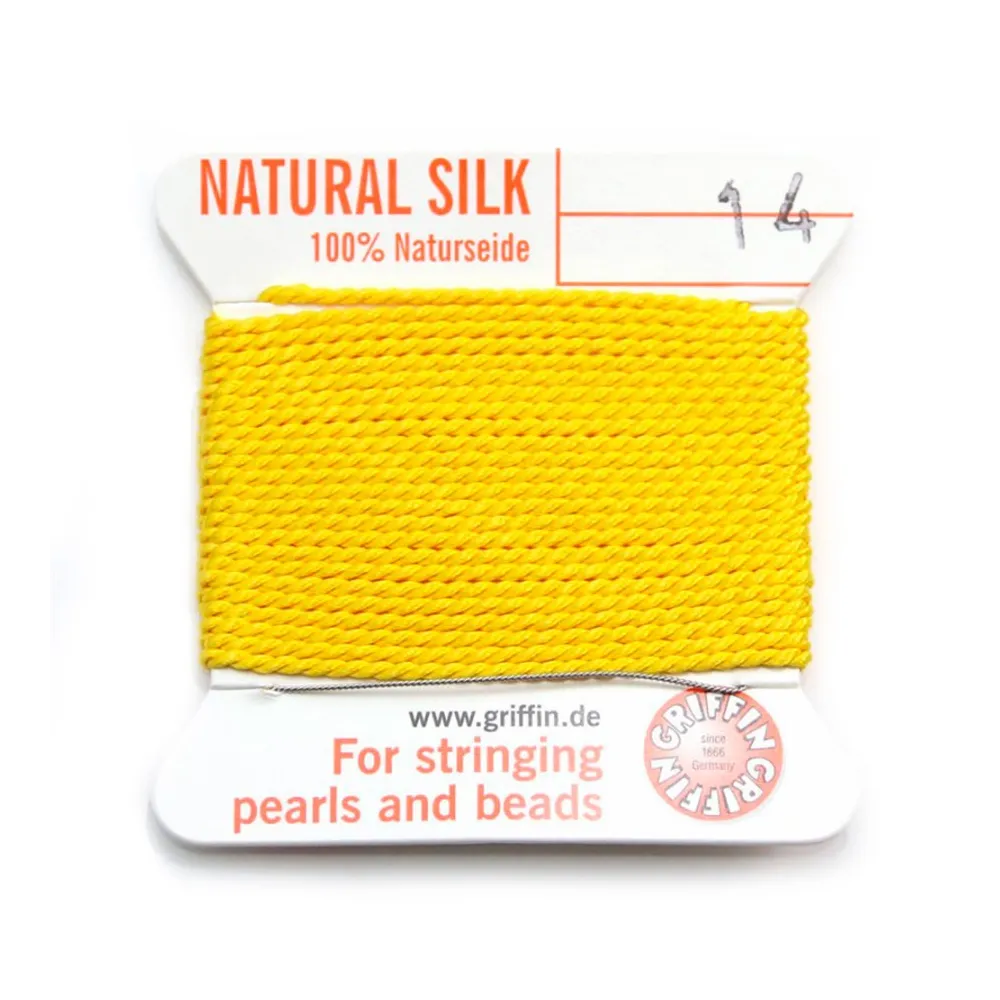 Fil du soie 1.02mm jaune claire x 2m