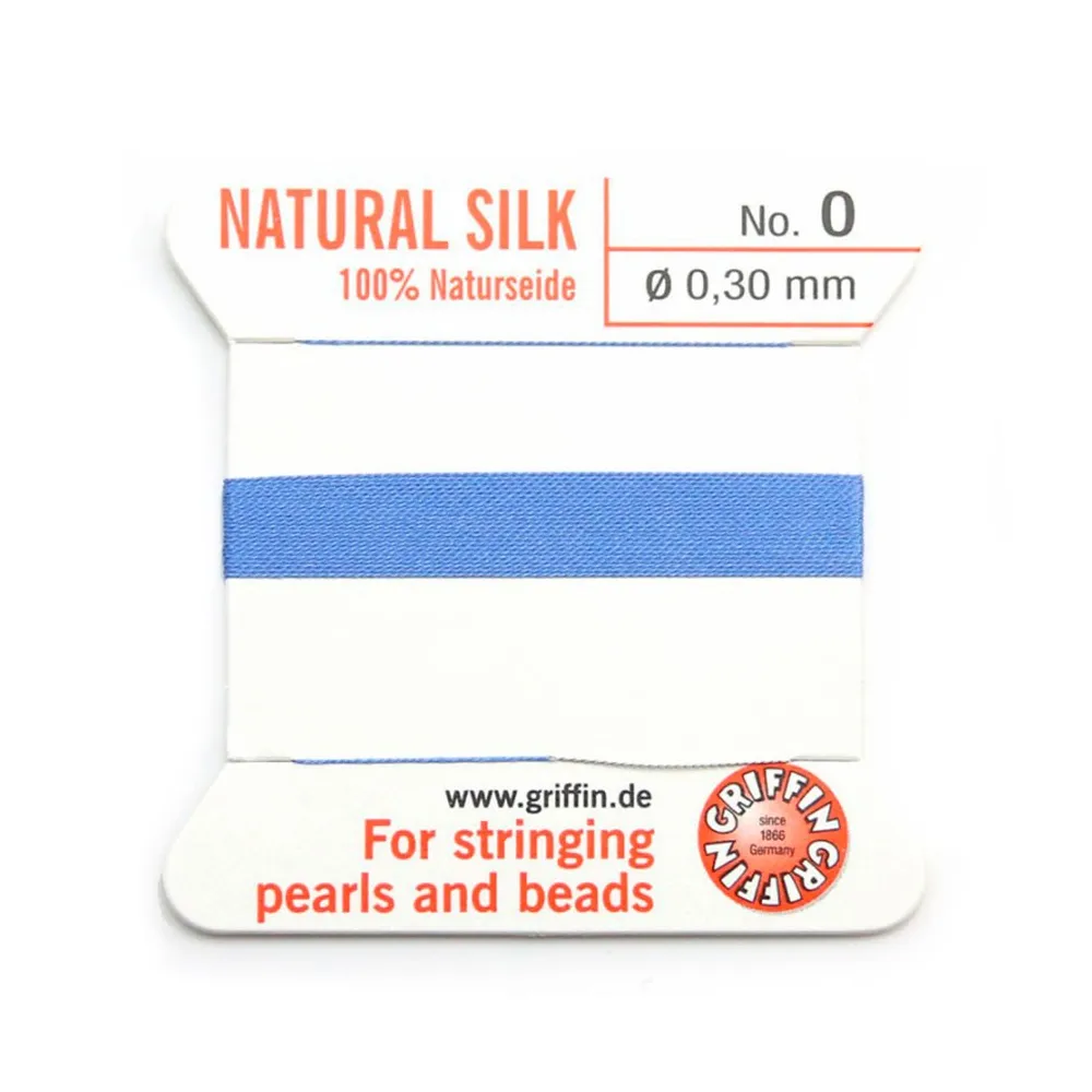 Fil du soie 0.3mm bleu x 2m