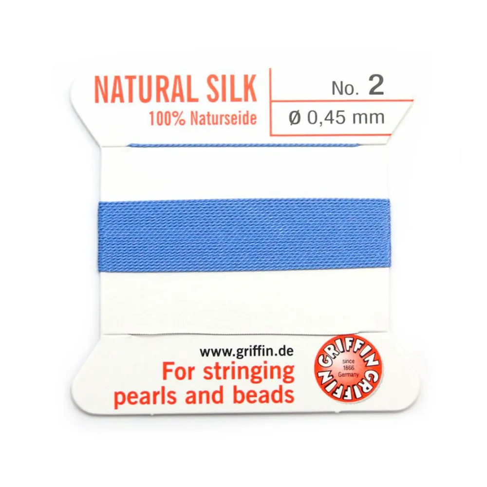 Fil du soie 0.45mm bleu x 2m